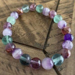 Handmade Purple Stress Relief Chakra Bracelet